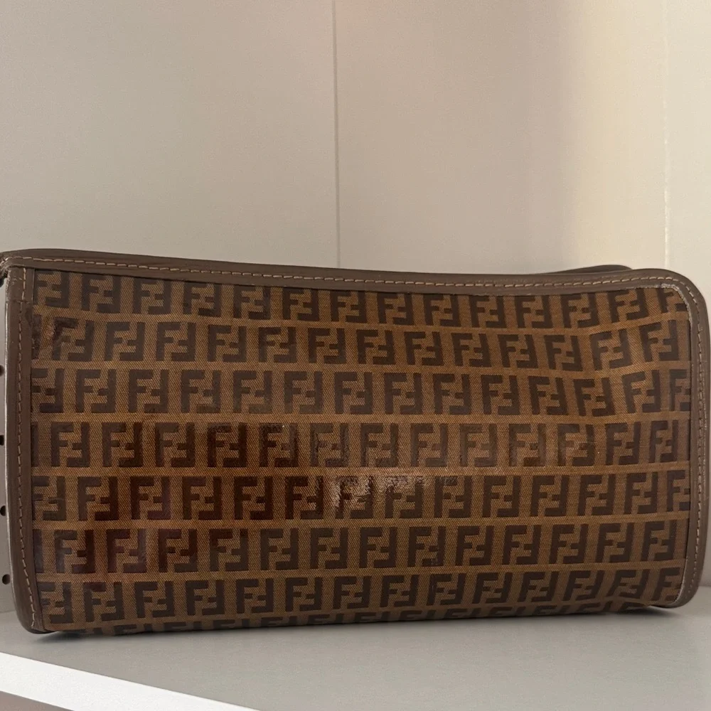 Authentic Fendi Tan Monogram Clutch/Pouch with COA - Picture 2 of 12